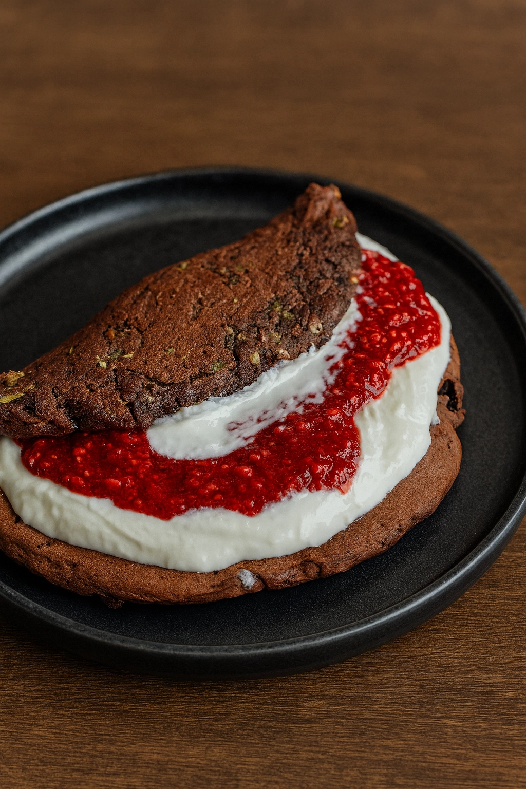 Omlet cukiniowy z ricottą i frużeliną