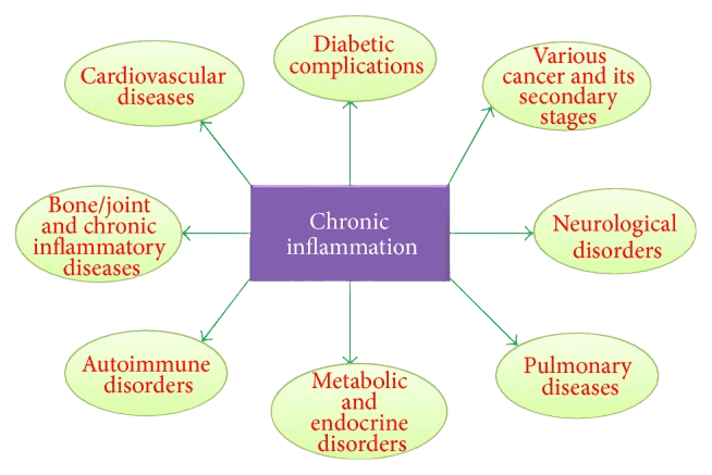 Przewlekłe zapalenie i związane z nim problemy zdrowotne. Przewlekłe zapalenie jest związane z wieloma schorzeniami.
