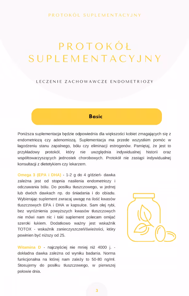 Zdjęcie produktu Endometrioza, adenomioza protokół suplementacyjny