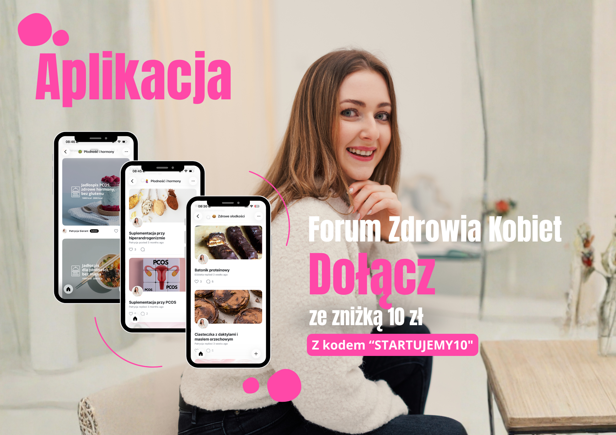 Grafika promująca Forum Zdrowia Kobiet